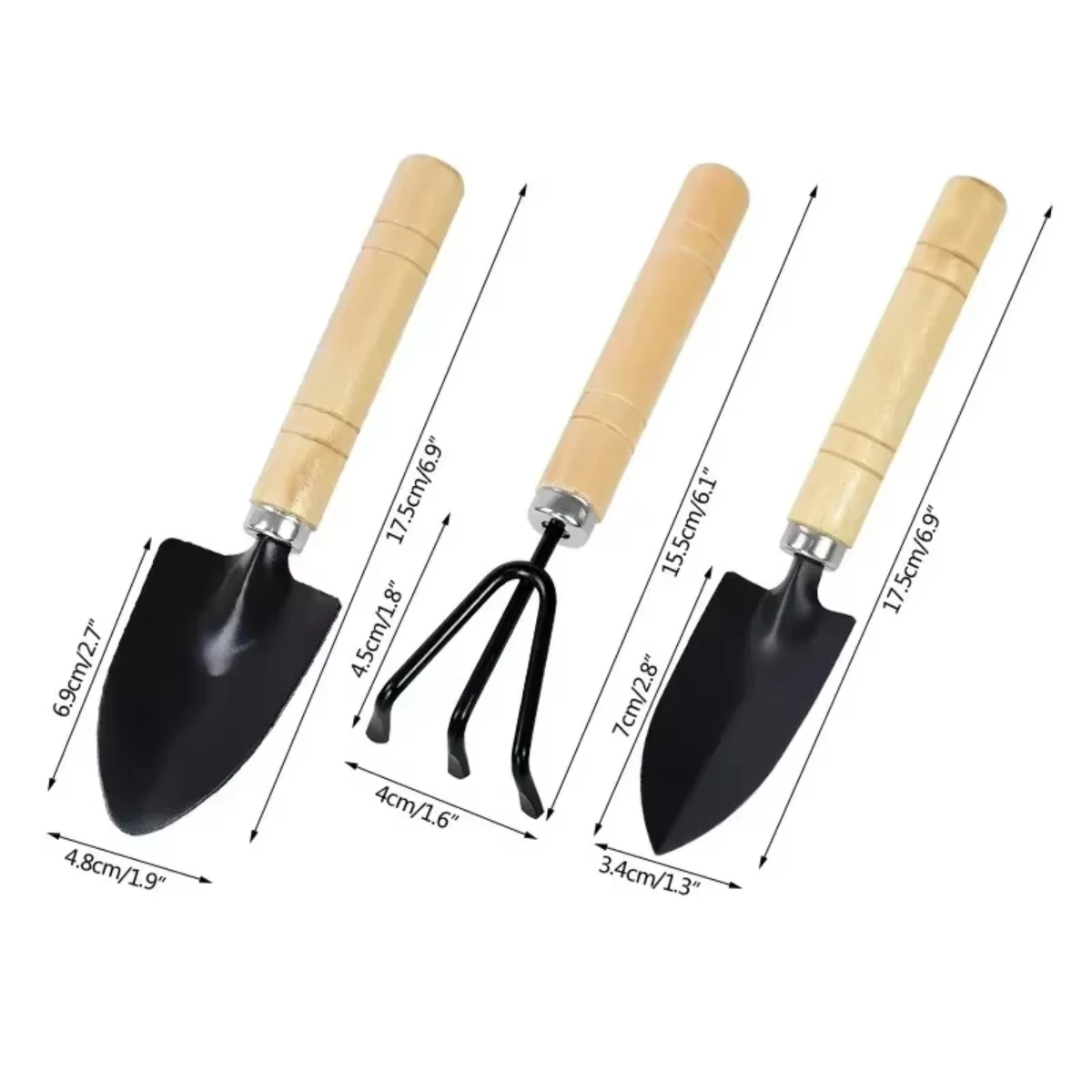 Gardening Tools Vegetables - 3 Adet/Set Mini Bahçe Alet Seti,