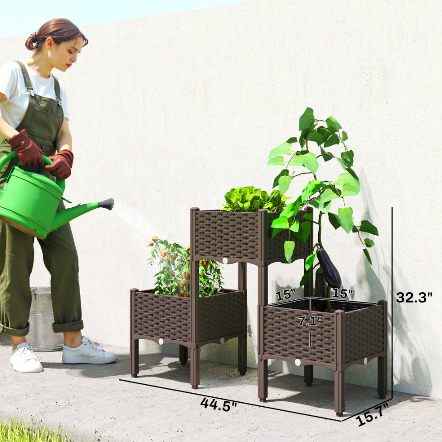 Ayaklı, Yükseltilmiş Plastik B - Self-Watering Planter incelemesi ve fiyatı